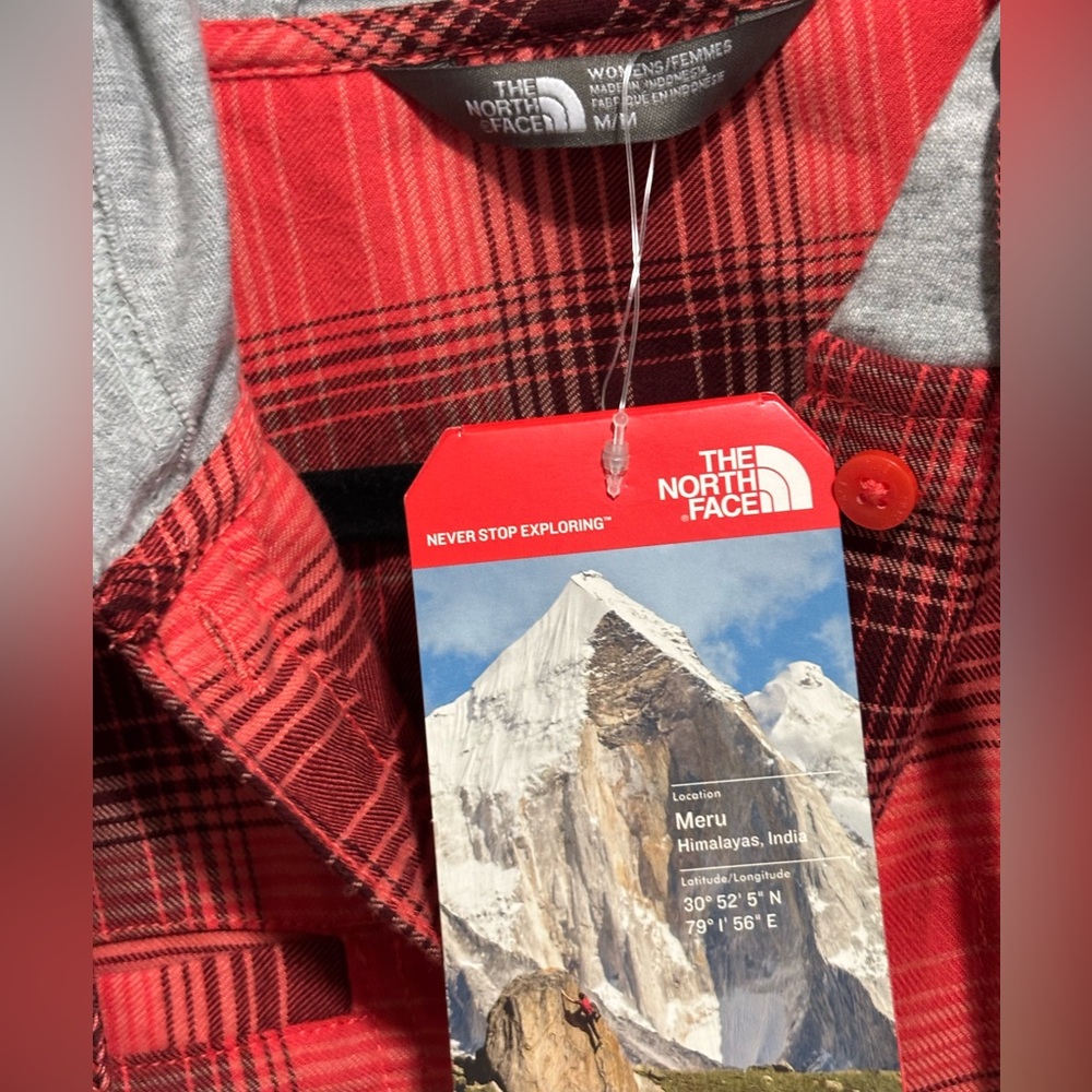 The North Face Red Checkered Women's Shirt - Picture 3 of 9